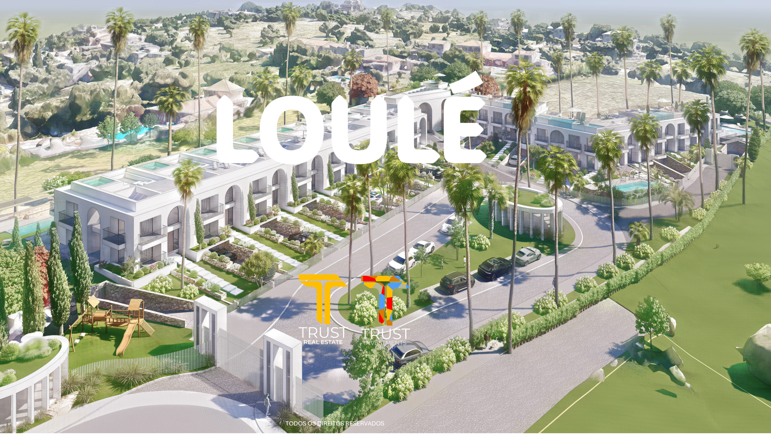 A Trust Imobiliaria está a comercializar terreno urbano para condomínio de Moradias no Algarve.